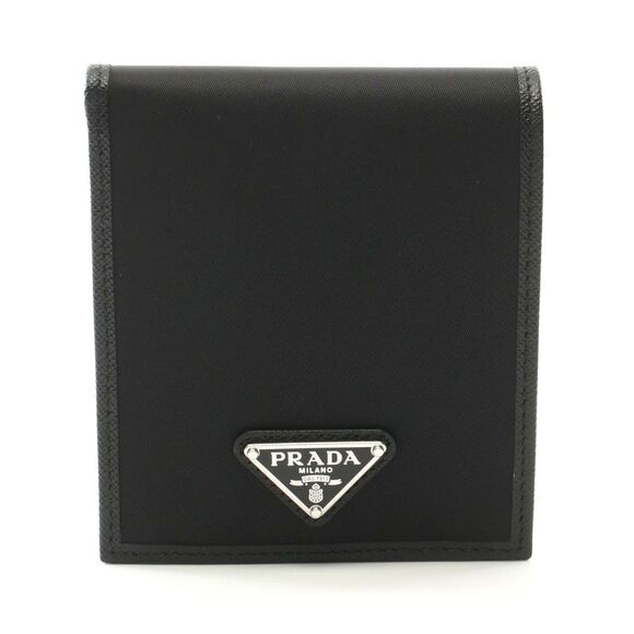 Prada Nylon Saffiano Leather Bifold Wallet - Picture 1 of 4